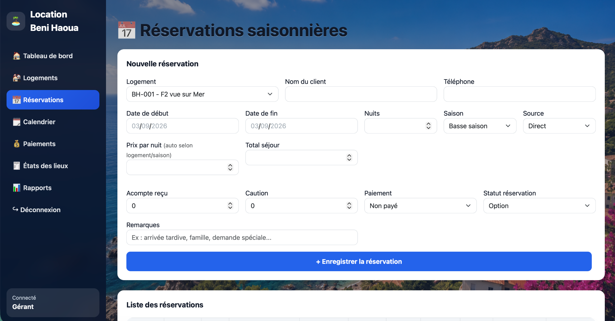 Application Gestion Locatif